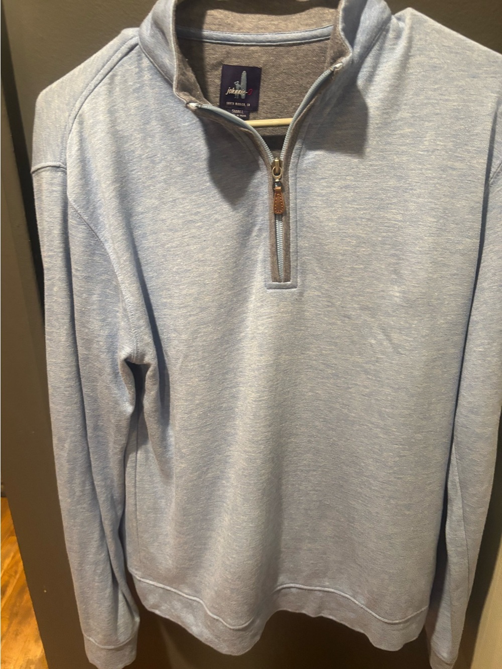 johnnie-O Light Blue Half-Zip Pullover Sweater